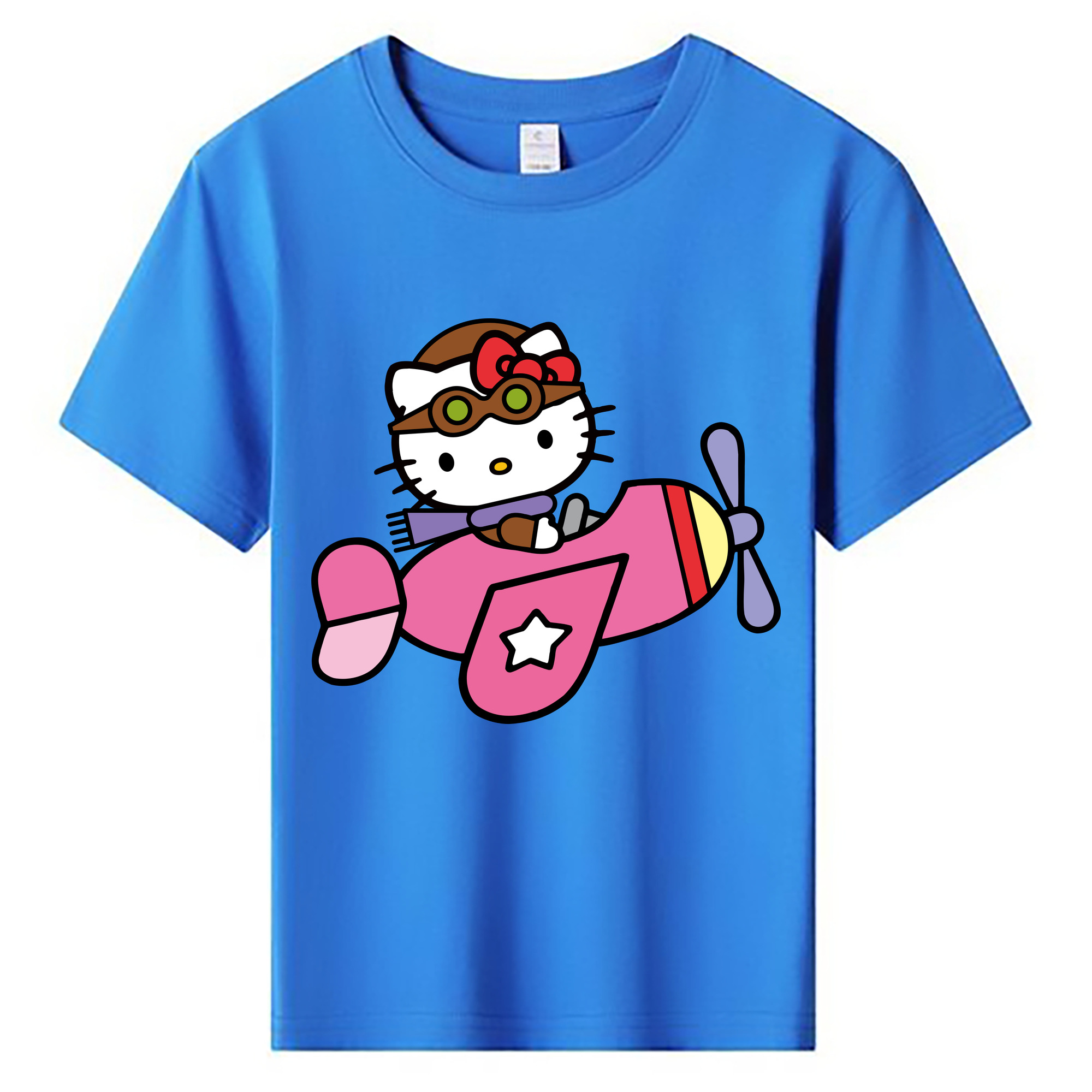 （画像用） Hello Kitty ハローキティ 綿100％キッズTシャツ（フロントプリント）